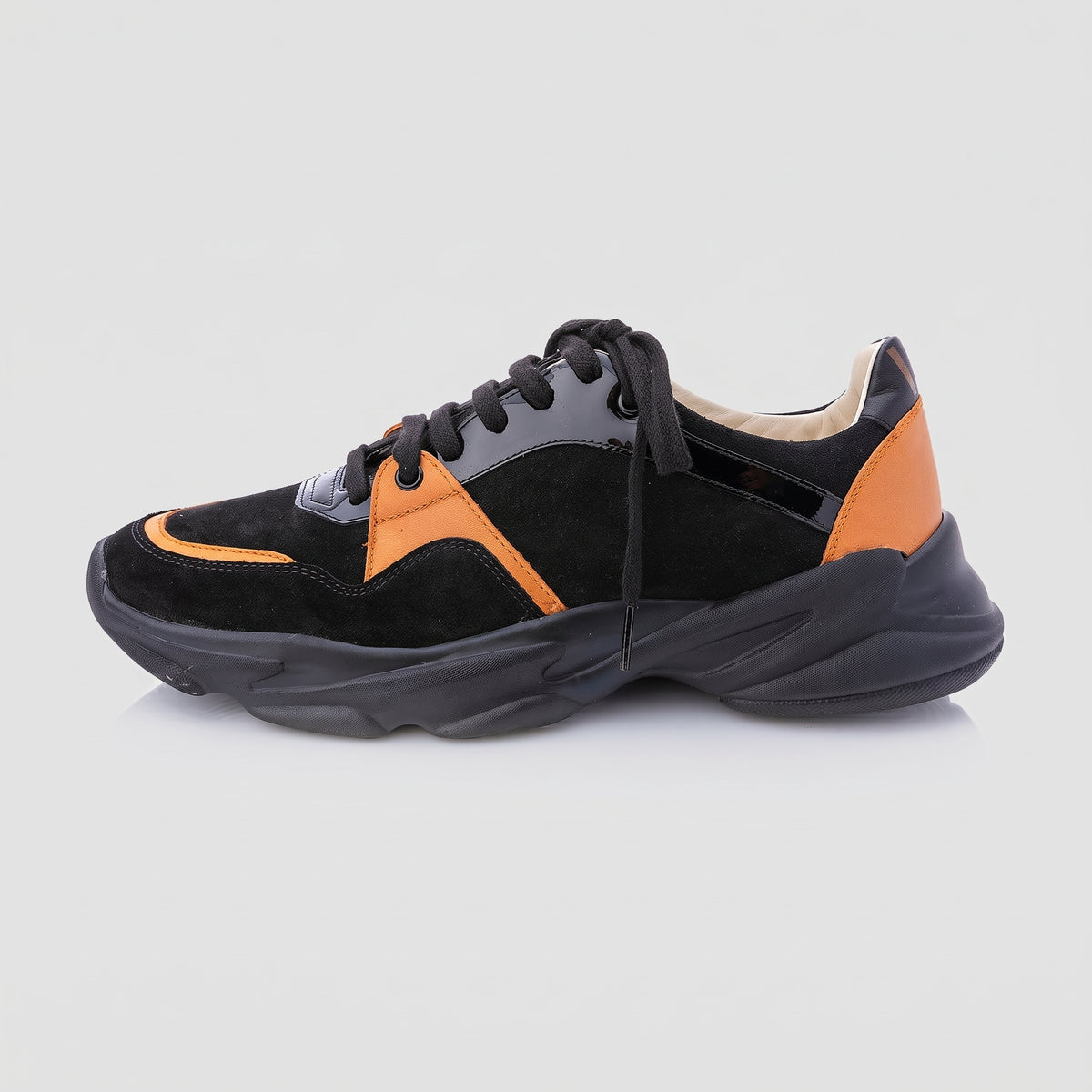 Pantofi Bărbați Black & Orange — pantofi din piele naturală, Enzo Margi