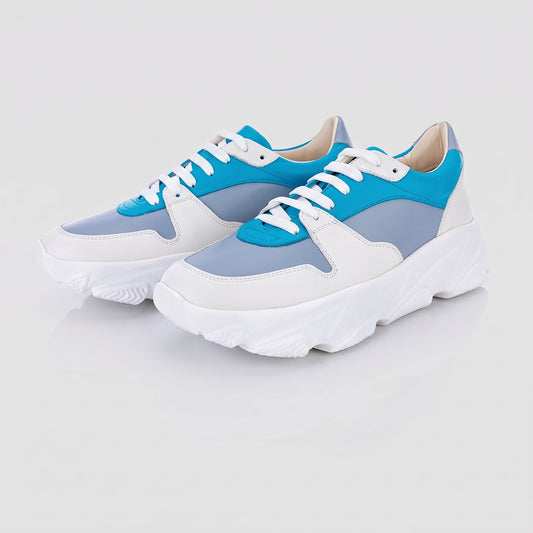 Pantofi Damă Duo Aqua Marine Light — pantofi din piele naturală, Enzo Margi
