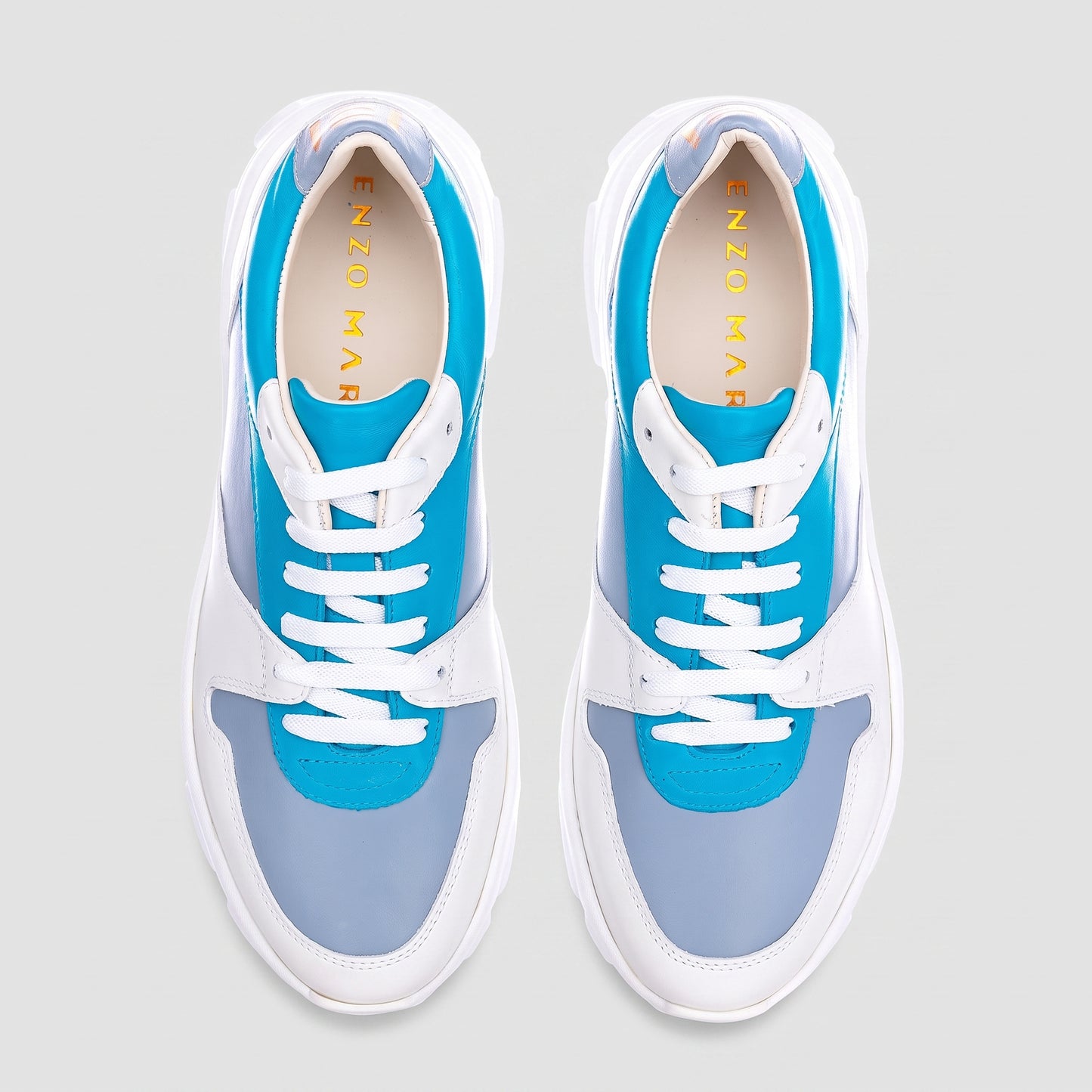 Pantofi Damă Duo Aqua Marine Light — pantofi din piele naturală, Enzo Margi