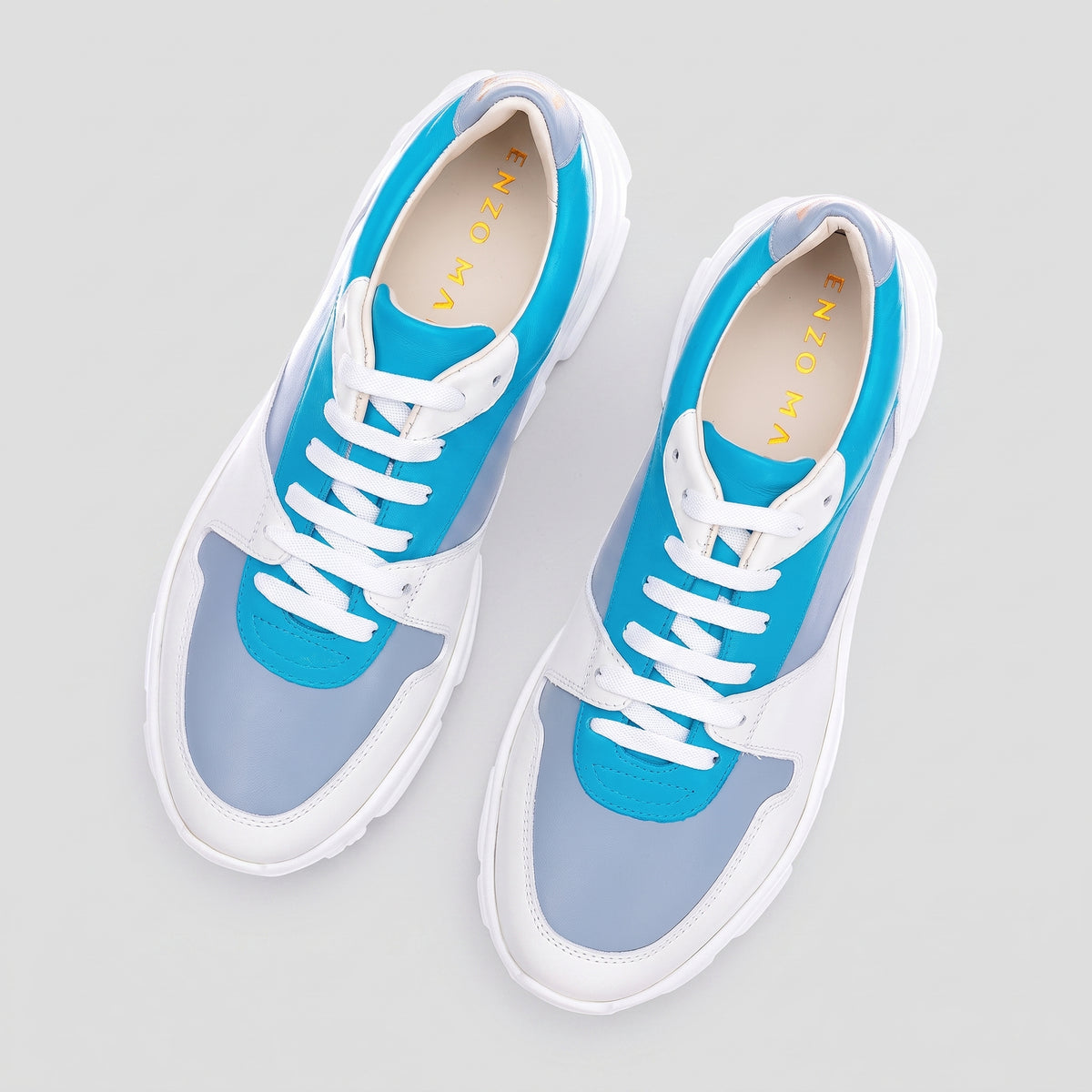 Pantofi Damă Duo Aqua Marine Light — pantofi din piele naturală, Enzo Margi