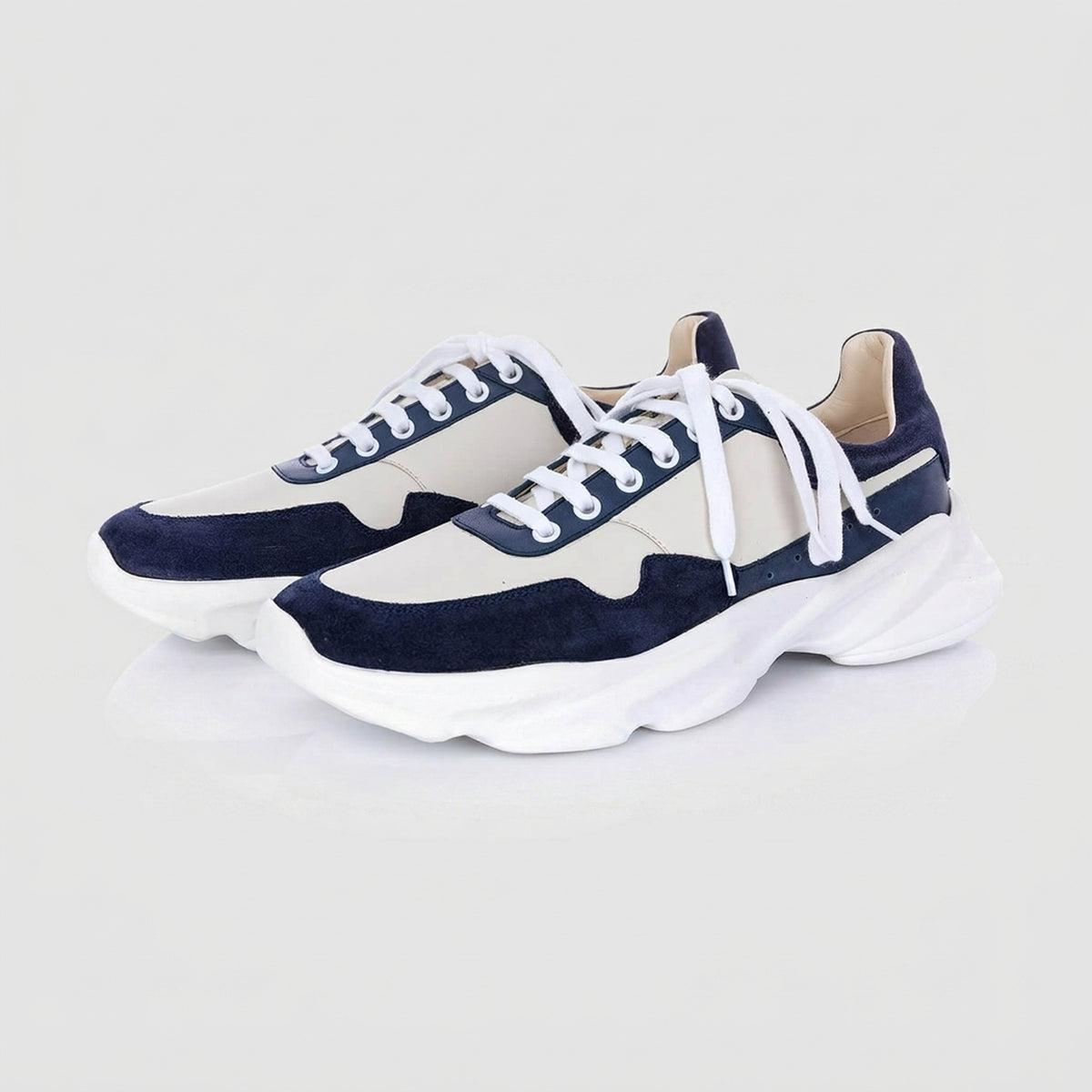 Pantofi Sport Bărbați Navy Pure Blue — pantofi din piele naturală, Enzo Margi