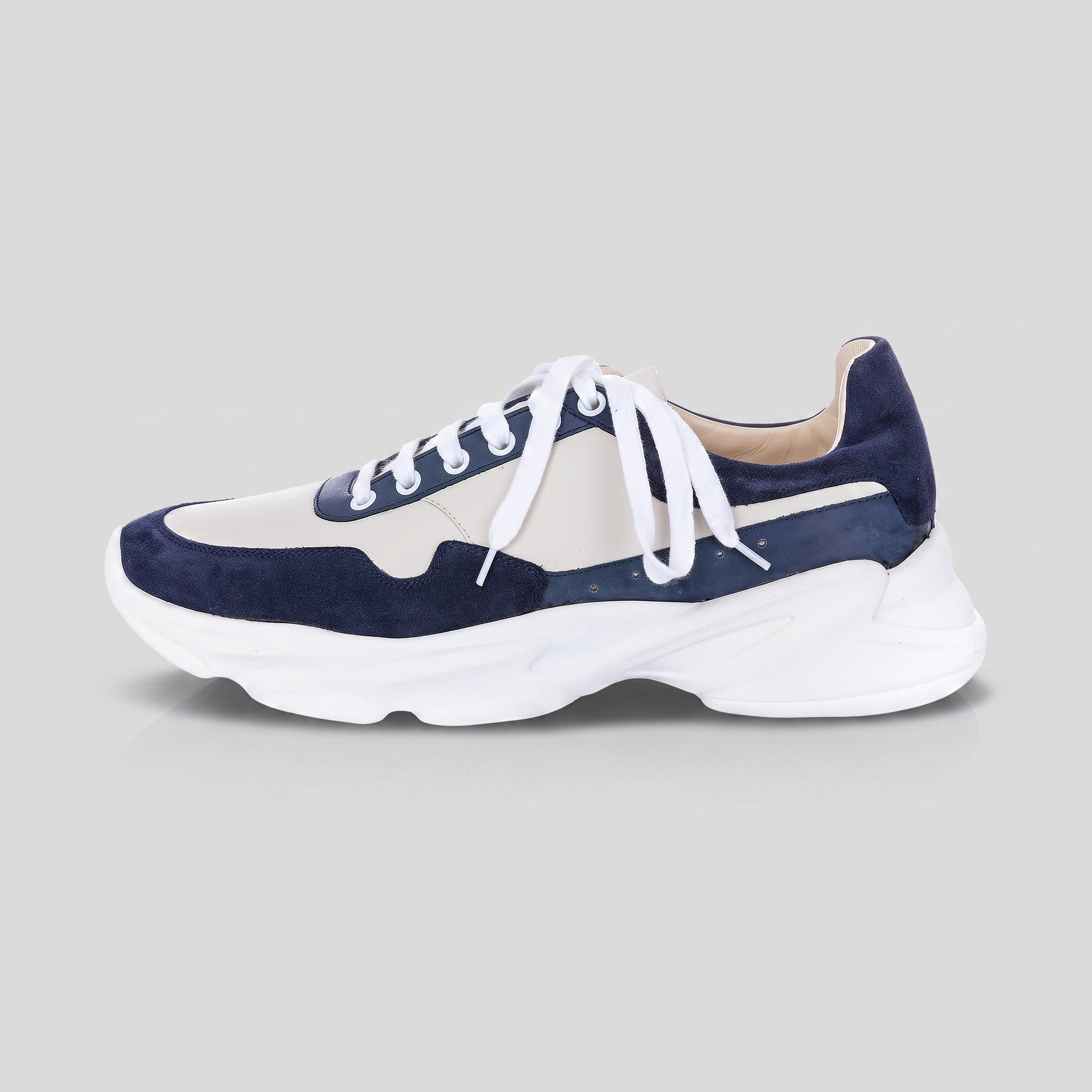 Pantofi Sport Bărbați Navy Pure Blue — pantofi din piele naturală, Enzo Margi