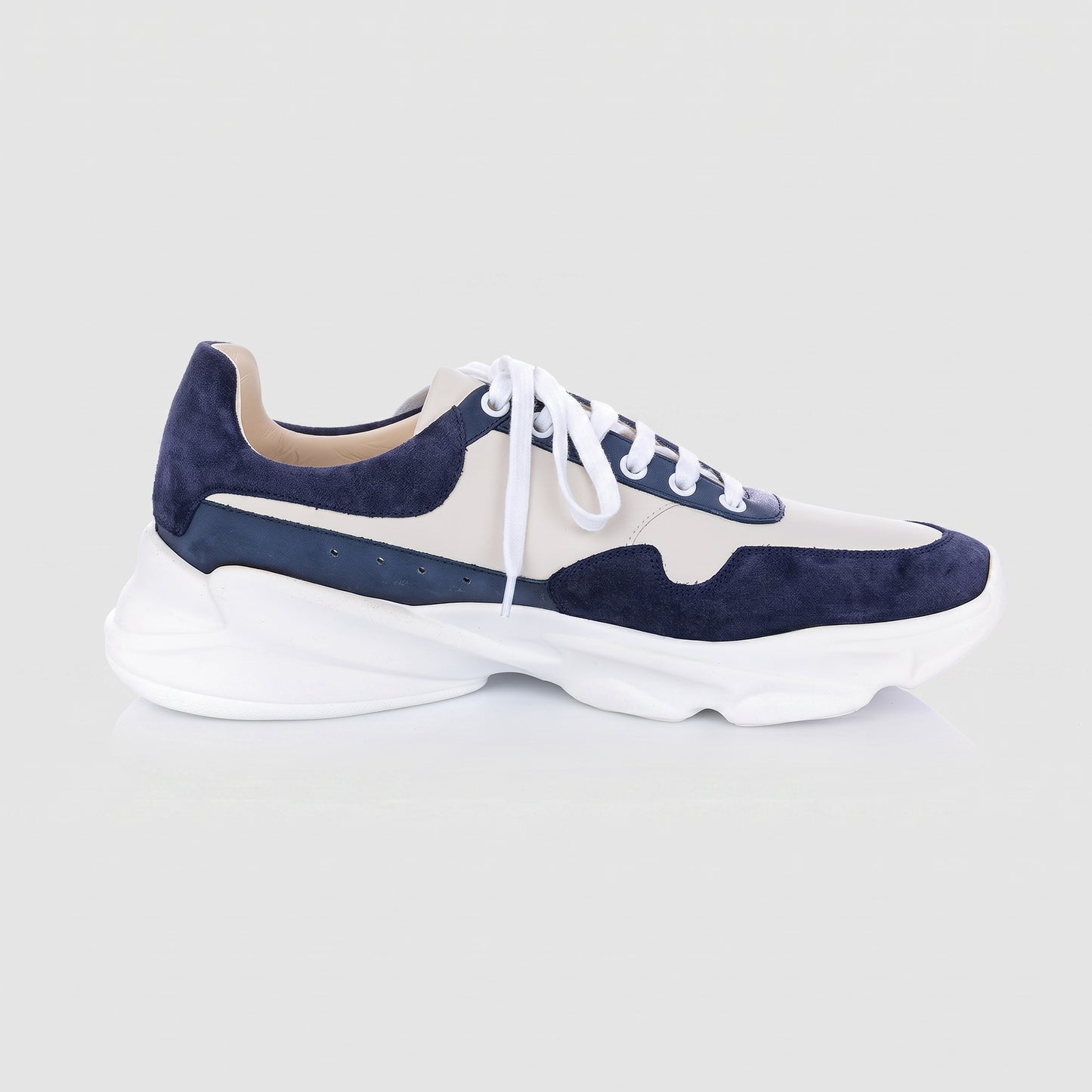 Pantofi Sport Bărbați Navy Pure Blue — pantofi din piele naturală, Enzo Margi