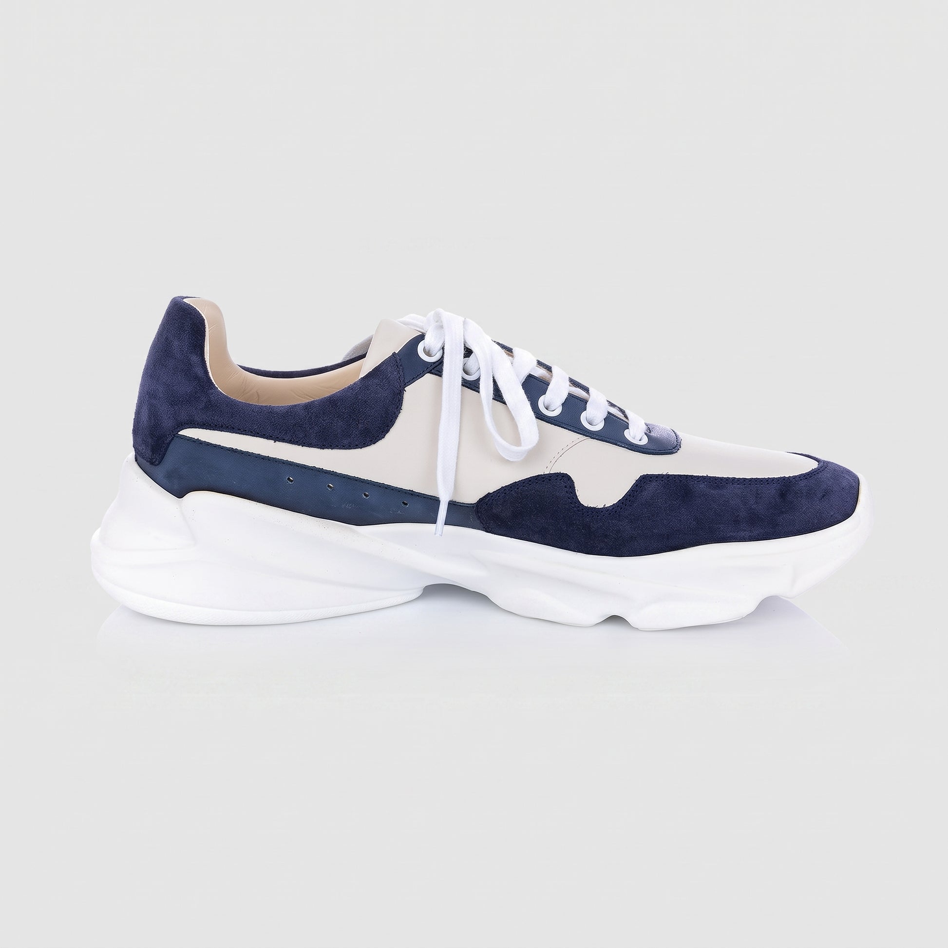 Pantofi Sport Bărbați Navy Pure Blue — pantofi din piele naturală, Enzo Margi