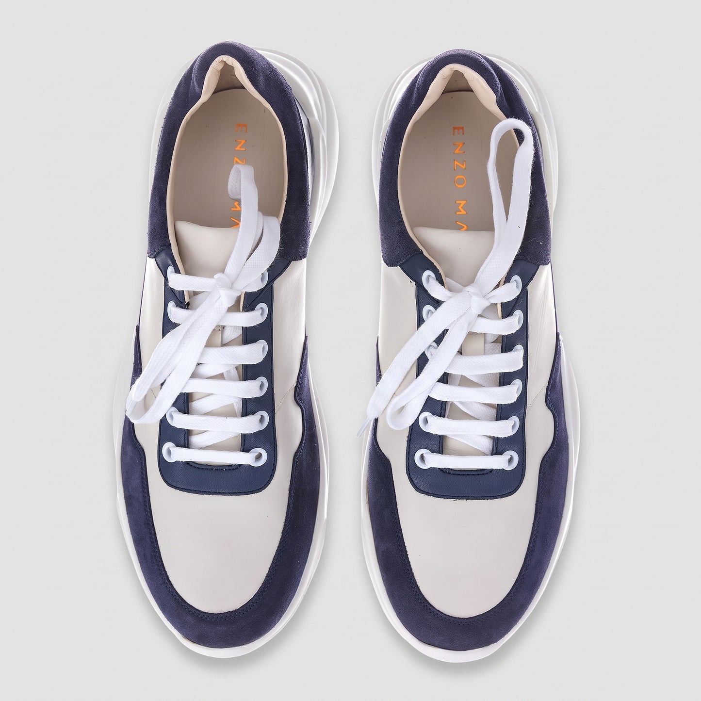 Pantofi Sport Bărbați Navy Pure Blue — pantofi din piele naturală, Enzo Margi