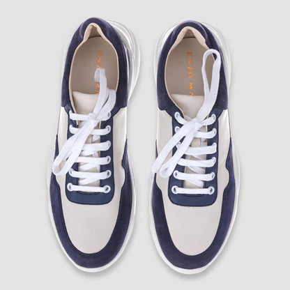 Pantofi Sport Bărbați Navy Pure Blue — pantofi din piele naturală, Enzo Margi