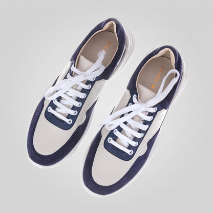 Pantofi Sport Bărbați Navy Pure Blue — pantofi din piele naturală, Enzo Margi