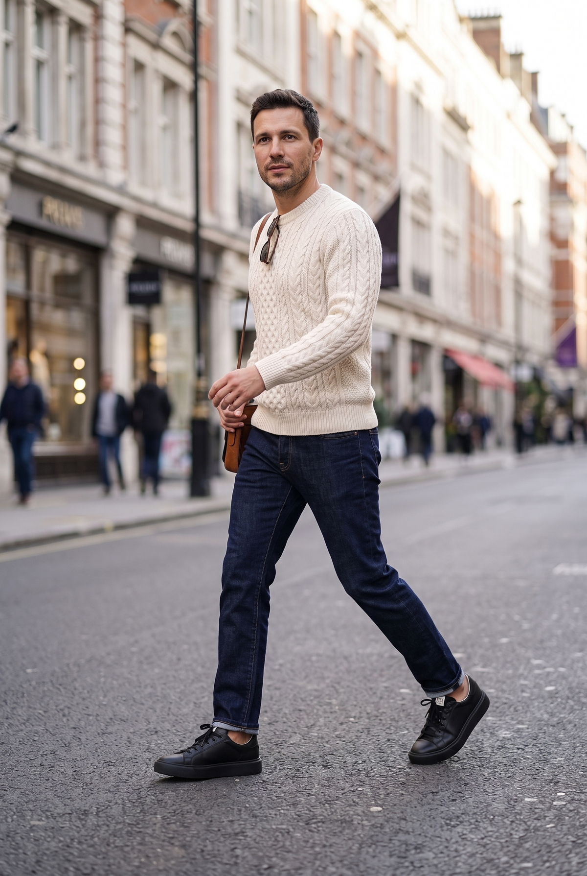 Elevate Onyx — sneakers premium din piele, Enzo Margi