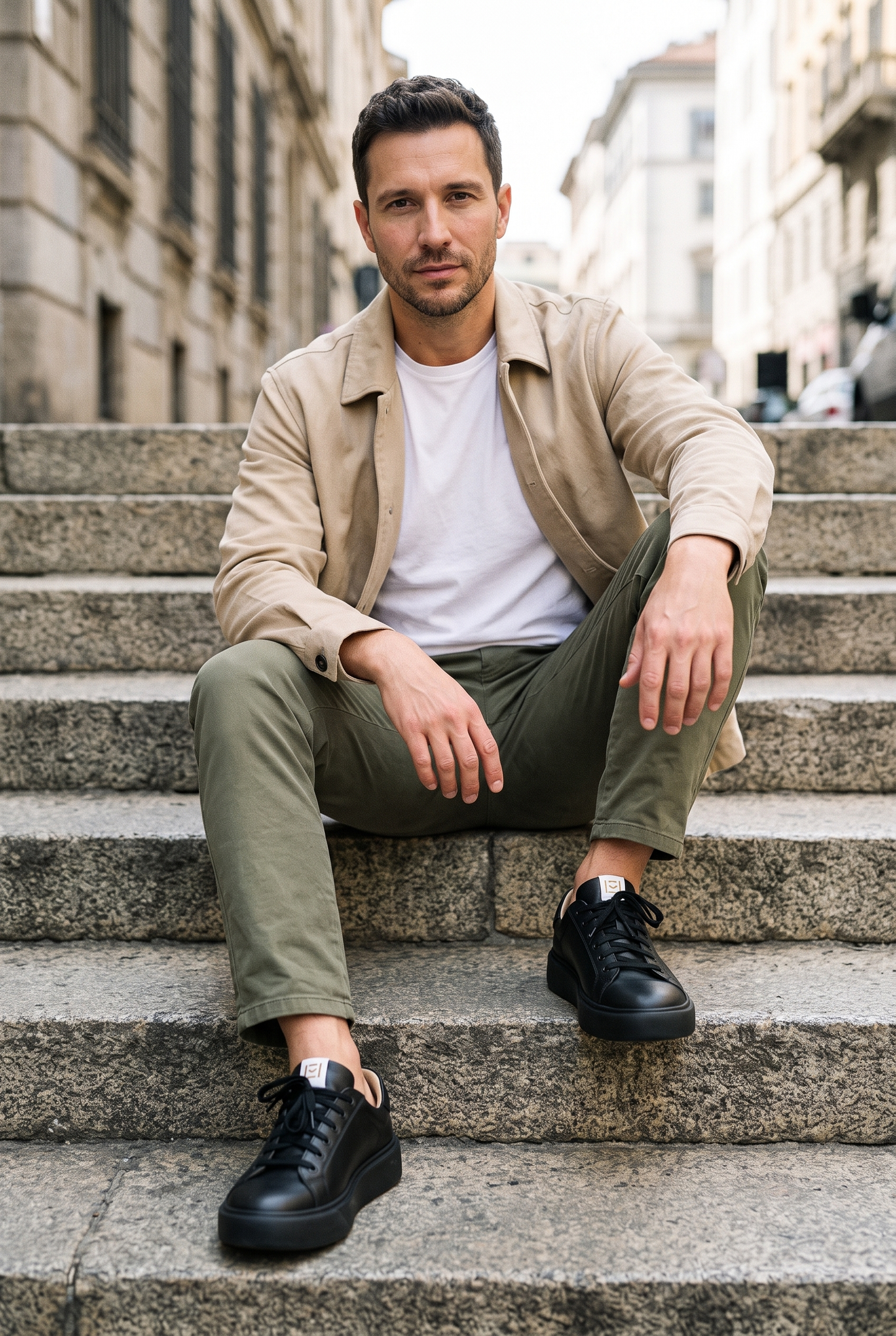 Elevate Onyx — sneakers premium din piele, Enzo Margi