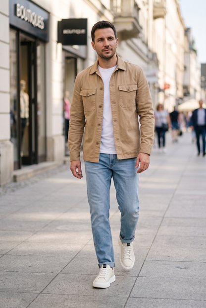 Elevate Off White — sneakers premium din piele, Enzo Margi