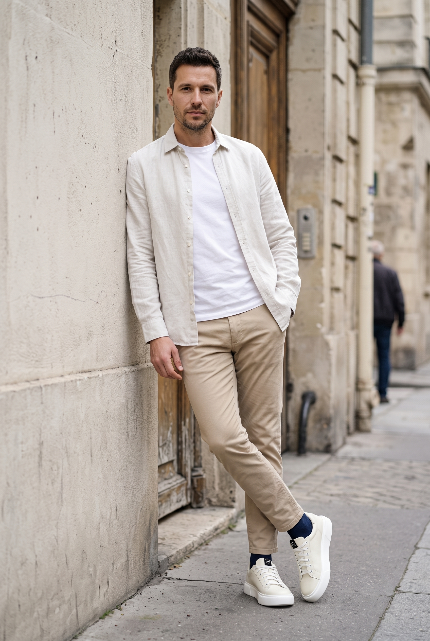 Elevate Off White — sneakers premium din piele, Enzo Margi