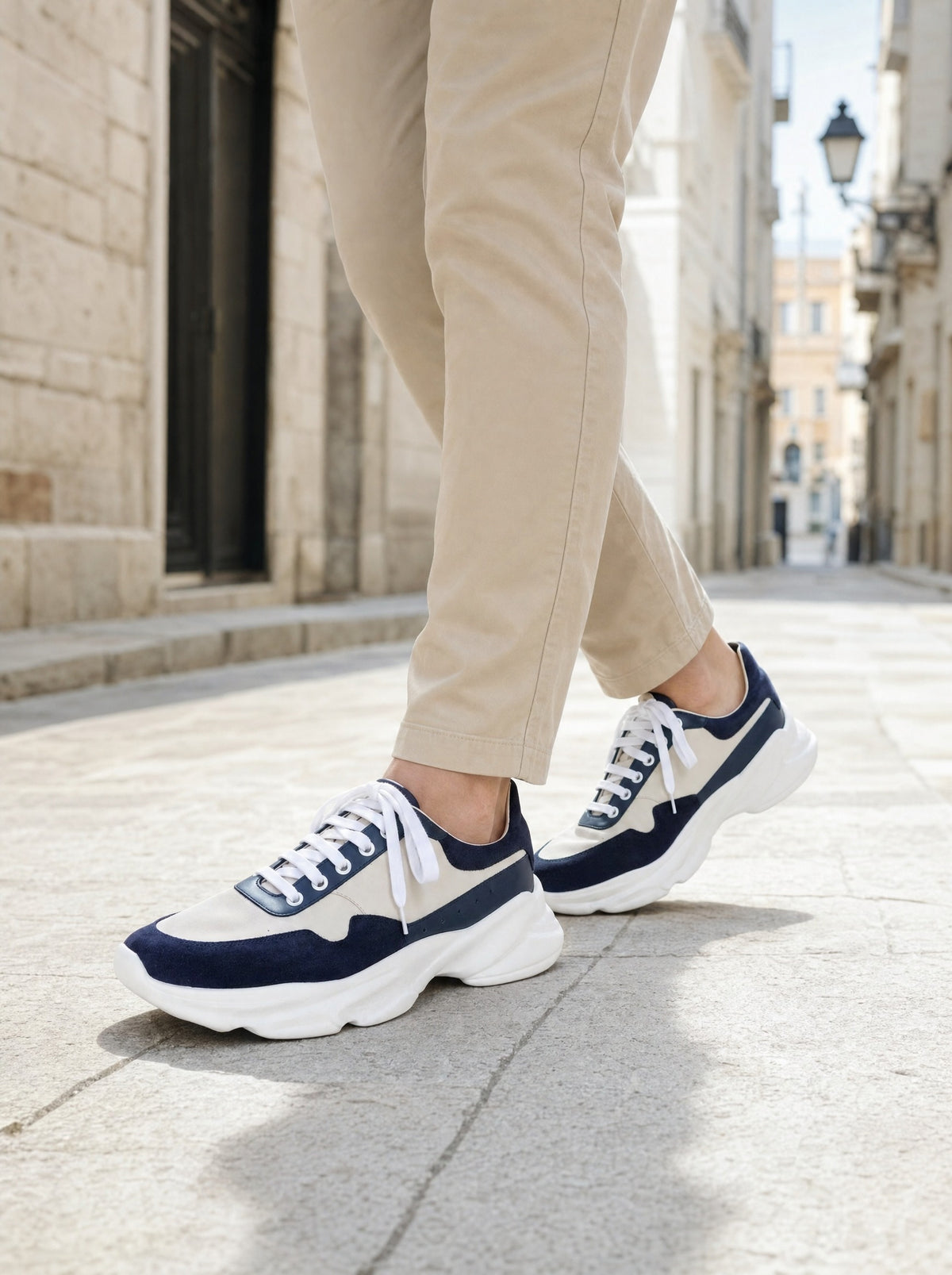 Pantofi Sport Bărbați Navy Pure Blue — ținută lifestyle, pantofi bărbați din piele naturală, Enzo Margi