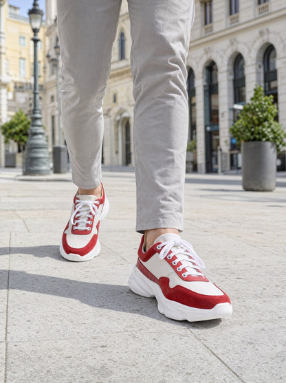 Pantofi Sport Bărbați Strawberry Cake — ținută lifestyle, pantofi bărbați din piele naturală, Enzo Margi